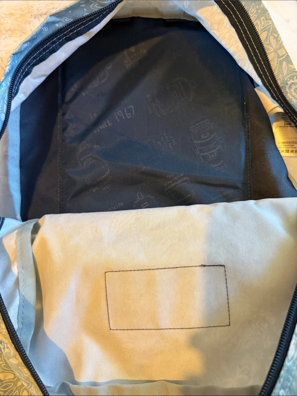 JanSport Light Blue Paisley Print Backpack